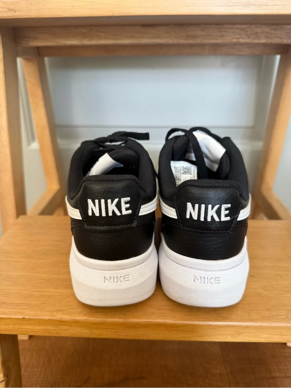 Nike Court Vision Alta Black and White Platform Sneakers